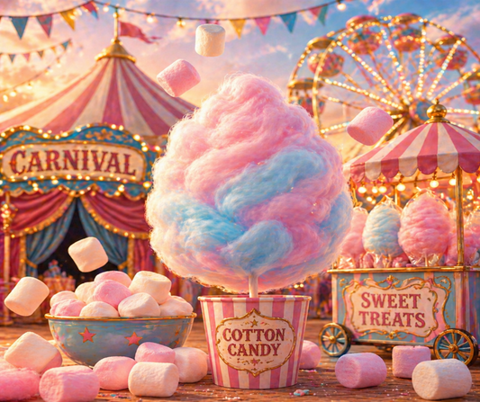 CARNIVAL COTTON CANDY - Cotton candy and sweet marshmallows create the ultimate fairground treat!