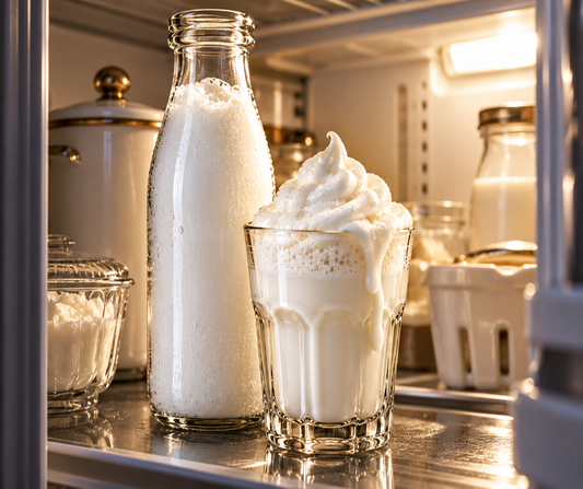 Icy milk and cold cream melt into whipped froth, vanilla, praline, golden caramel and raw sugar for a cool, creamy gourmand. Available in Perfume Oil, Body Spray, Body Oil & Lotion