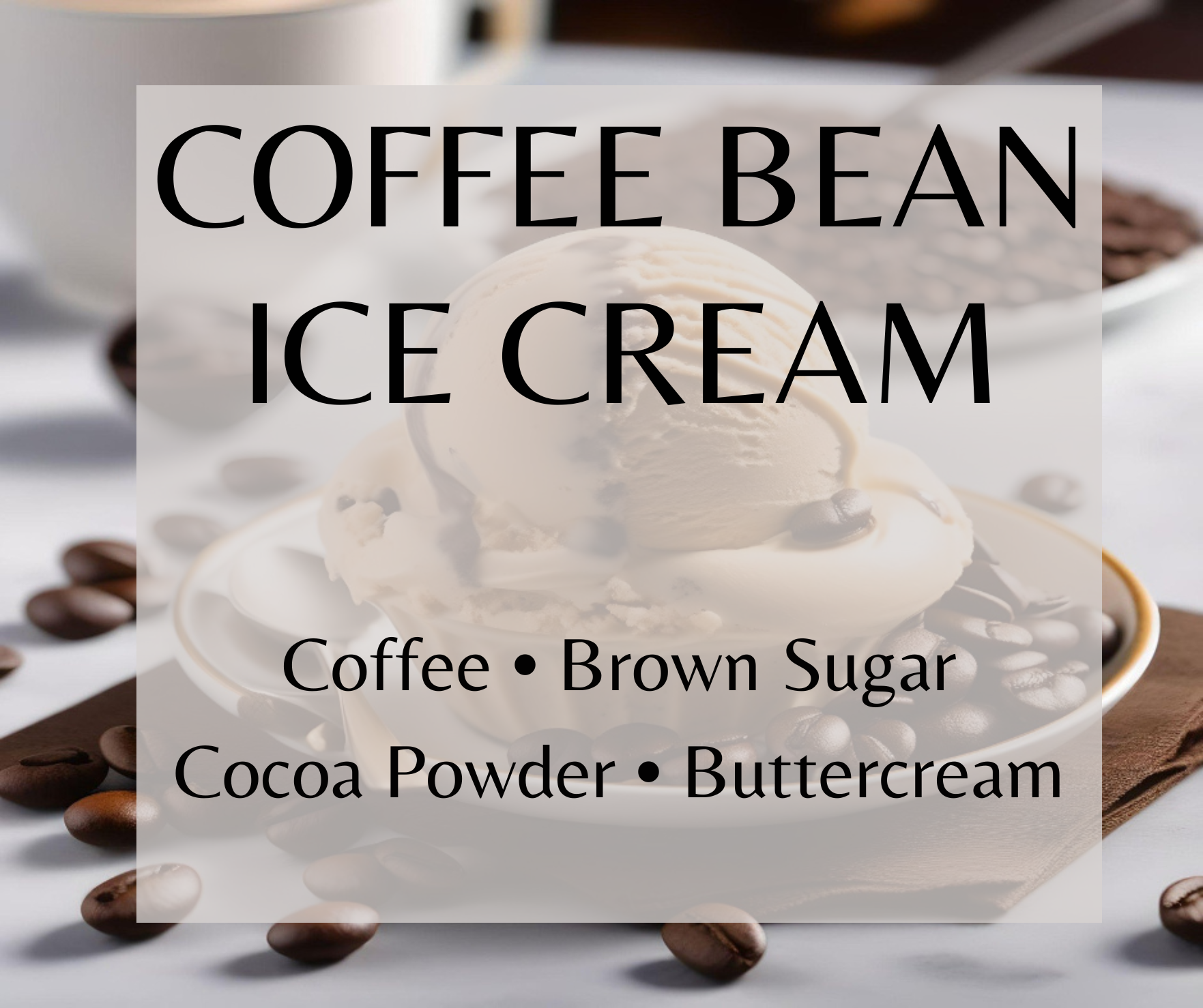 COFFEE BEAN ICE CREAM - Perfume Oil, Body Spray, Body Oil & Lotion