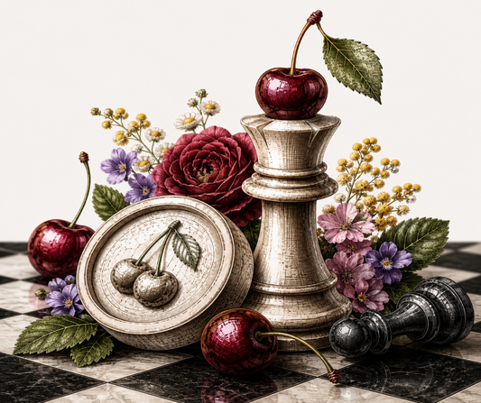 CHECKERS vs CHESS - Inspired by Mind Games French Defense - Soft cherry and violet leaves greet you first, paired with soothing chamomile for an inviting opening. The heart blooms with romantic rose, geranium, and mimosa, a floral blend that feels both elegant and intimate. Warm amber, blonde woods, and creamy cedarwood settle into a grounded, peaceful finish. Available in Perfume Oil, Body Spray, Body Oil & Lotion. Dupe Type Clone