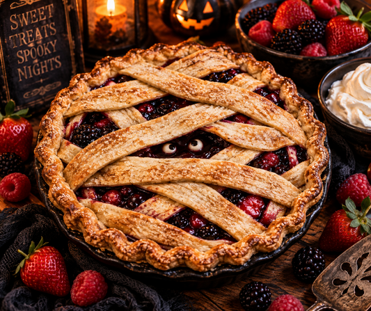 Ghoul Berry fragrance blends raspberry, strawberry and blackberry with tart citrus, whipped cream, sugar and sweet musk. A rich, creamy berry gourmand. Available in Perfume Oil, Body Spray, Body Oil & Lotion