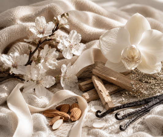 Soft florals, creamy santal, warm balsam, sweet vanilla, and skin musk create a smooth, comforting fragrance that wears like a beautiful second skin. Available in Perfume Oil, Body Spray, Body Oil & Lotion
