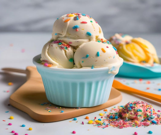 Cake Batter Ice Cream blends vanilla ice cream, cake batter, sugar cane, and almond for a rich gourmand fragrance. Available in Perfume Oil, Body Spray, Body Oil & Lotion