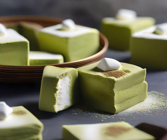 MATCHA MARSHMALLOW - Inspired by Kilian Princess (I don't Need A Prince By My Side to Be A Princess) - A deliciously spiced marshmallow treat with hints of ginger and matcha tea, blending into a creamy vanilla dream. The unique combination of ginger, green tea, peach, jasmine, marshmallow, vanilla, and benzoin. Available in Perfume Oil, Body Spray, Body Oil & Lotion