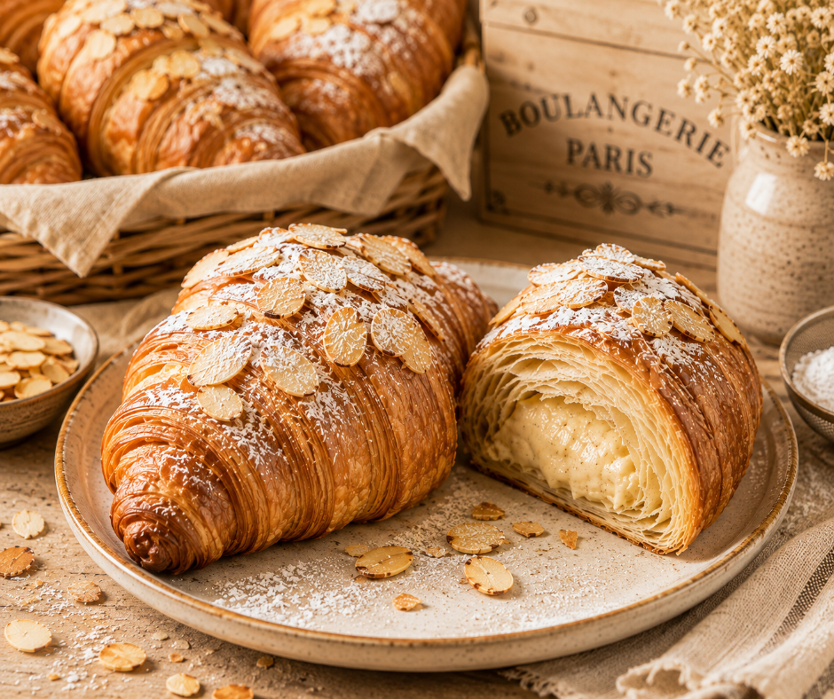Almond Croissant blends flaky, buttery pastry with rich almond cream, toasted sliced almonds, and powdered sugar for an irresistible bakery gourmand. Available in Perfume Oil, Body Spray, Body Oil & Lotion