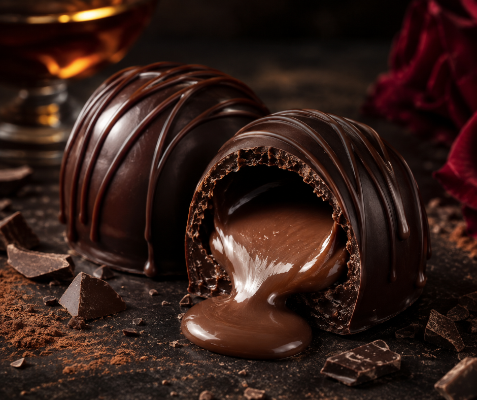 Dark chocolate and rich cacao melt into aged rum, touched with spicy rose and a crackle of black pepper. Creamy vanilla softens the edges, leaving behind a decadent trail of sweetness, warmth, and just enough trouble. Available in Perfume Oil, Body Spray, Body Oil & Lotion