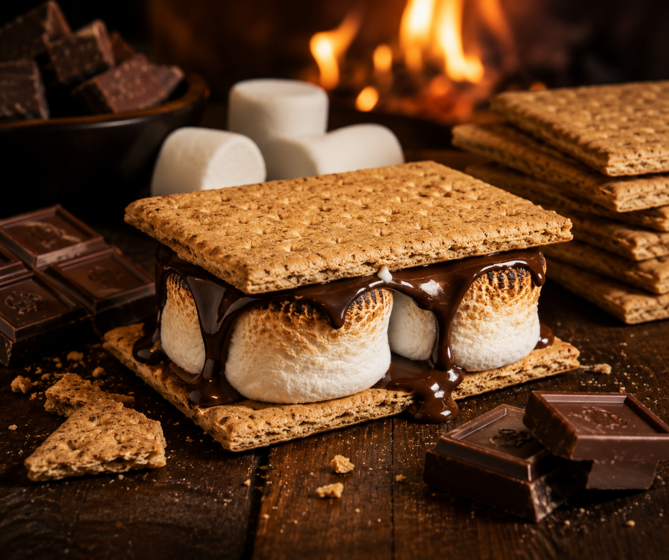 S'mores blends toasted marshmallow, milk and semi-sweet chocolate, crisp graham cracker, honey, condensed milk, vanilla, and a hint of coconut. Available in Perfume Oil, Body Spray, Body Oil & Lotion