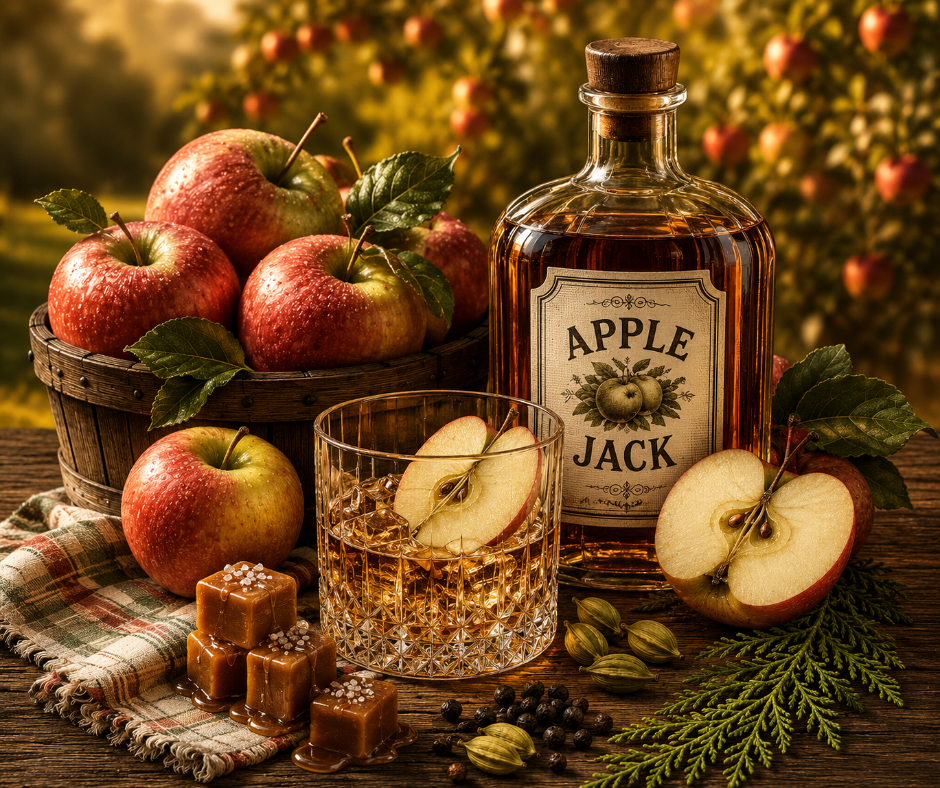 Fresh orchard apples, cardamom, bergamot, caramel, apple brandy, and cedarwood create Apple Jack, a warm unisex fragrance inspired by crisp autumn days. Available in Perfume Oil, Body Spray, Body Oil & Lotion