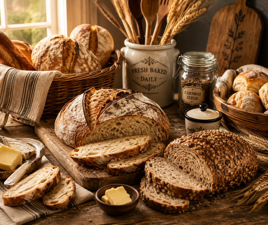 Warm buttery bread, toasted caraway, and a golden baked crust create Baked Bread, a comforting gourmand fragrance inspired by fresh homemade loaves cooling on the counter. Available in Perfume Oil, Body Spray, Body Oil & Lotion