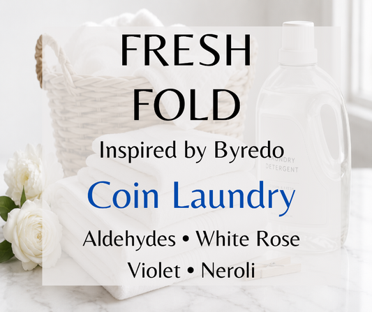A clean, comforting blend of white rose, violet, neroli, sandalwood, soft musk, and fresh laundry accords. Available in Perfume Oil, Body Spray, Body Oil, and Lotion