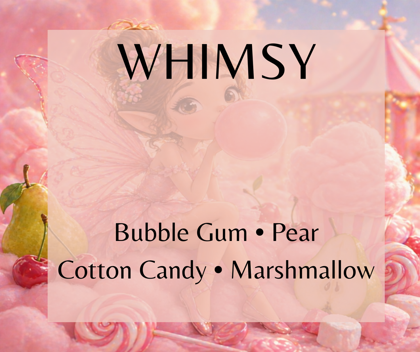 WHIMSY - Where rogue pixie (Inspired by Lush Snow Fairy), meets marshmallow cream, fresh vanilla a touch of bubble gum!  Available in Perfume Oil, Body Spray, Body Oil & Lotion