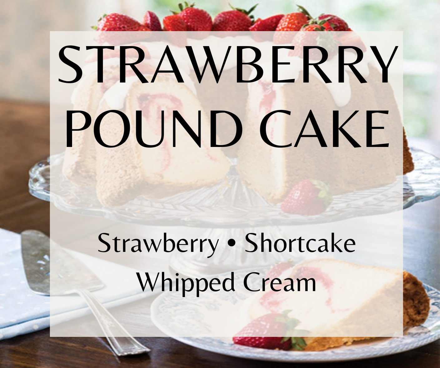 Strawberry Pound Cake blends ripe strawberries, buttery shortcake, and whipped cream for a sweet bakery-inspired fragrance. Available in Perfume Oil, Body Spray, Body Oil & Lotion.