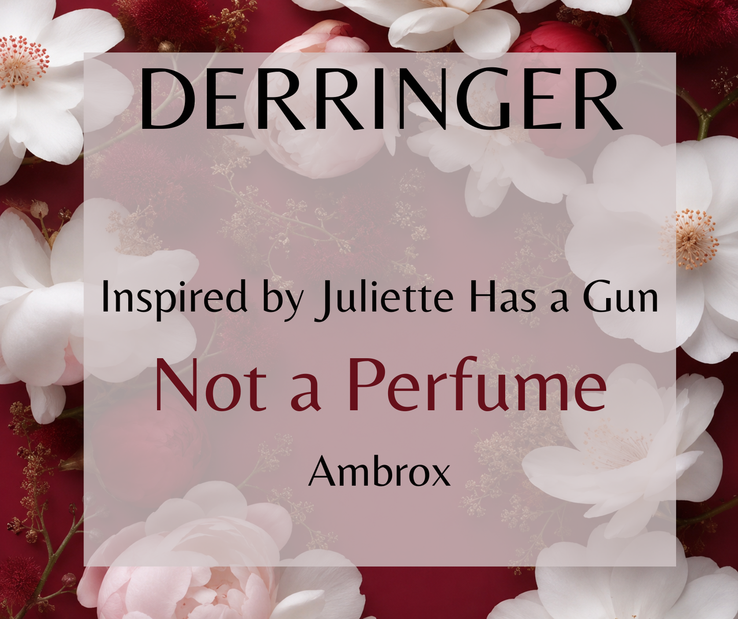 Derringer inspired by Juliette Has a Gun Not a Perfume. A minimalist Ambrox fragrance that creates a clean, unique scent experience. Available in Perfume Oil, Body Spray, Body Oil & Lotion.
