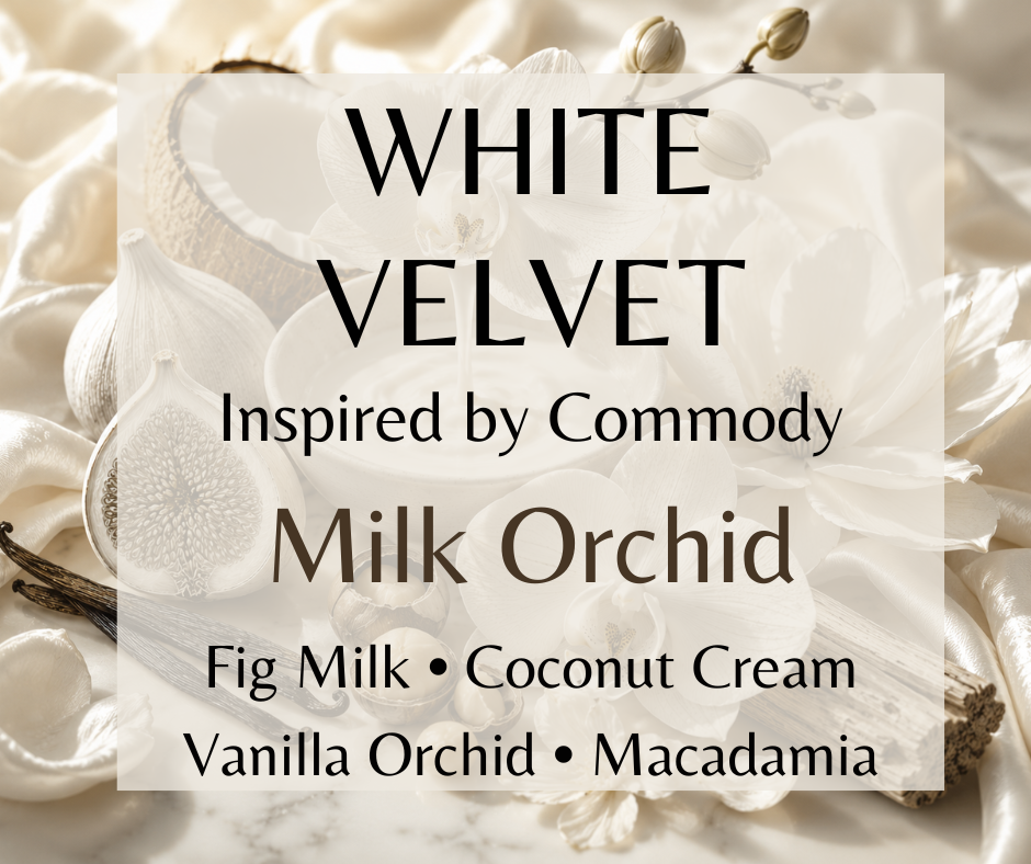 Creamy fig milk, coconut cream, vanilla orchid, magnolia, macadamia milk, and sandalwood create a soft, luminous floral with a velvety, skin-like finish. Available in Perfume Oil, Body Spray, Body Oil & Lotion