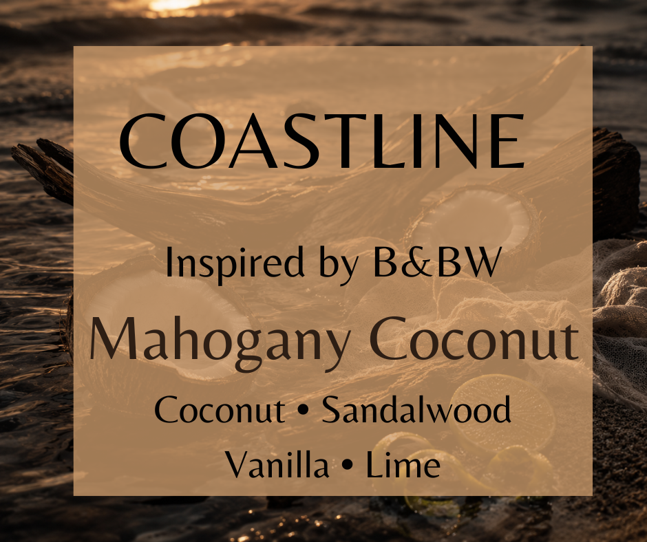 Warm mahogany, creamy coconut, sandalwood, vanilla, musk, and bright citrus create a smooth, modern unisex fragrance inspired by the shoreline at sunset. Available in Perfume Oil, Body Spray, Body Oil & Lotion
