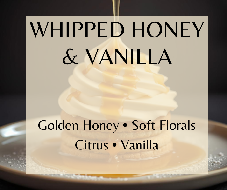 Whipped Honey & Vanilla blends golden honey, soft florals, citrus, and creamy vanilla for a warm, comforting fragrance. Available in Perfume Oil, Body Spray, Body Oil & Lotion.