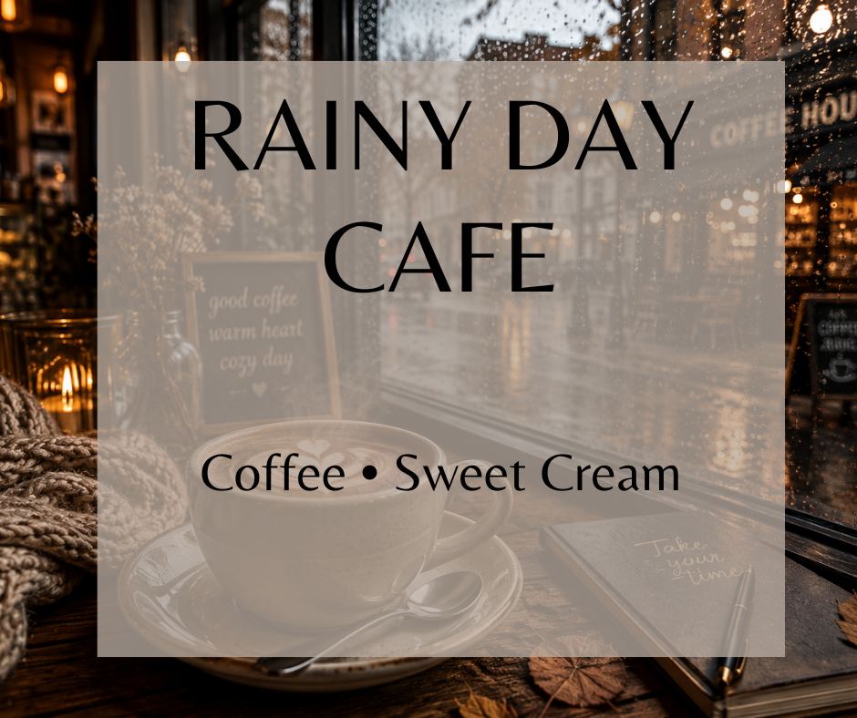 Rainy Day Cafe blends rich, freshly brewed coffee with warm sweet cream for a smooth, velvety gourmand fragrance that's cozy and comforting. Available in Perfume Oil, Body Spray, Body Oil & Lotion