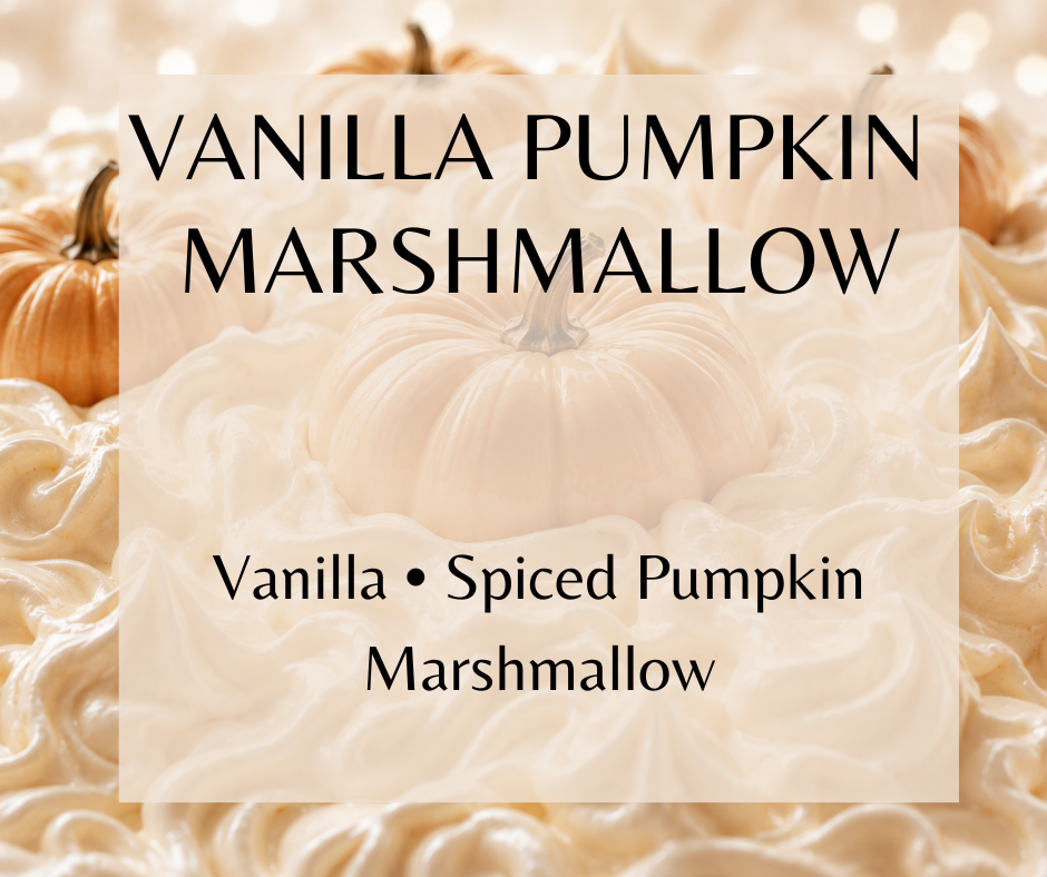 Vanilla Pumpkin Marshmallow blends warm spiced pumpkin, creamy vanilla, and fluffy marshmallow into a soft, sweet and cozy autumn gourmand fragrance. Available in Perfume Oil, Body Spray, Body Oil & Lotion