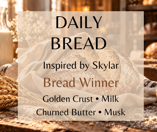 Crackled bread crust, churned butter and steamed milk soften into violet, sandalwood, airy vanilla, toasted cedar and creamy musk.   Available in Perfume Oil, Body Spray, Body Oil & Lotion