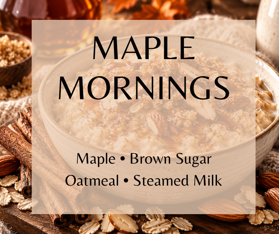 Rich maple, cinnamon and brown sugar blend with toasted almond, creamy vanilla, oatmeal and steamed milk for a warm, comforting gourmand.   Available in Perfume Oil, Body Spray, Body Oil & Lotion