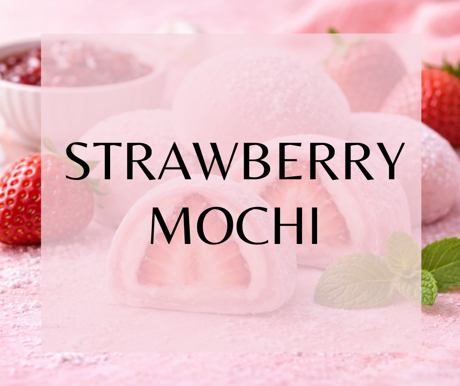 STRAWBERRY MOCHI - Strawberry dreams meet creamy clouds in this decadent scent! Fluffy mochi with ripe strawberry, swirled with dreamy vanilla and a touch of rice flour, pure sweetness.  Available in Perfume Oil, Body Spray, Body Oil & Lotion