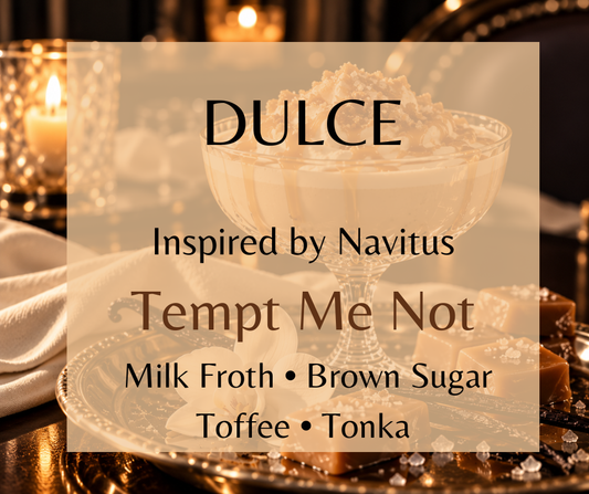 Warm milk froth and brown sugar melt into caramel, toffee, vanilla, tonka, benzoin and soft musk for a creamy, seductive gourmand.   Available in Perfume Oil, Body Spray, Body Oil & Lotion