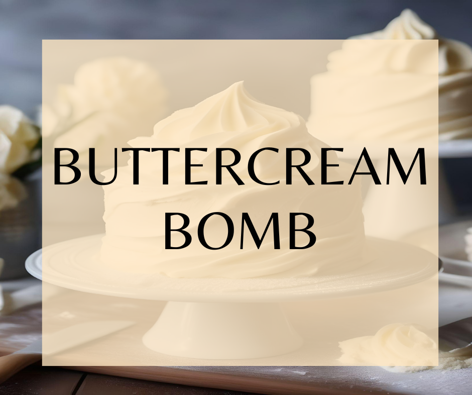 BUTTERCREAM BOMB - A rich homemade frosting mixed with hints of white chocolate, laced with moist white cake batter and loaded with sweet churned butter, sugar, Madagascar vanilla and vanilla bean. This is a most definitely a must-have!  Available in Perfume Oil, Body Spray, Body Oil & Lotion