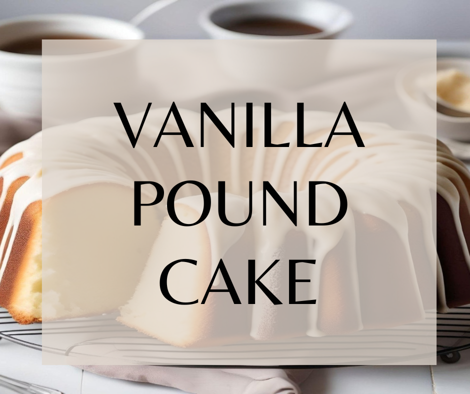 VANILLA POUND CAKE - You will love this sweet vanilla pound cake; decadent, rich and creamy with hints of butter.  Available in Perfume Oil, Body Spray, Body Oil & Lotion