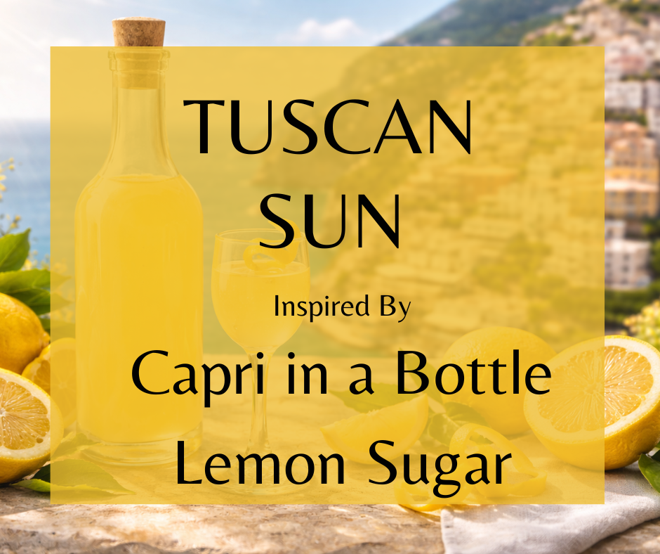TUSCAN SUN - Inspired by Kayali Capri in a Bottle Lemon Sugar - This bright fragrance boasts zesty lemon and sugar notes, as well as delicate freesia and sweet raspberry. Warm vanilla and soft musk add a smooth finish to this playful and summery scent. Escape to the coast of Capri with every spritz.  Available in Perfume Oil, Body Spray, Body Oil & Lotion