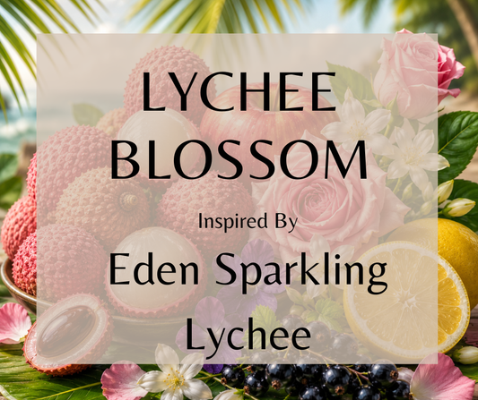 LYCHEE BLOSSOM - Inspired by Kayali Eden Sparkling Lychee - Lively top notes of juicy lychee, ripe black currant, fresh red apple, and zesty Italian lemon. As you continue, get lost in a floral oasis of delicate violet, romantic rose, and exotic jasmine sambac for a luxurious bouquet. Complete the experience with a decadent base of sweet sugar, rich vanilla absolute, alluring musk, warm amber, comforting sandalwood, and smooth cedar.   Available in Perfume Oil, Body Spray, Body Oil & Lotion