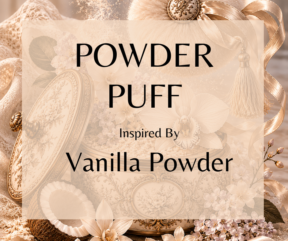 POWDER PUFF - Inpsired by Matiere Premiere Vanilla Powder - Airy coconut powder and sweet heliotrope, along with Madagascar vanilla melt into the core, luscious and silky, enveloping you in luxurious coziness. Vanilla absolute, white musk, and palo santo create a powdery radiance, while creamy lactones and coconut bring a velvety softness.  Available in Perfume Oil, Body Spray, Body Oil & Lotion. Dupe Type Clone