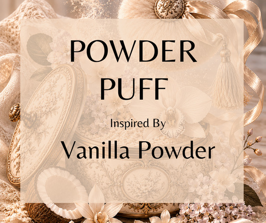 POWDER PUFF - Inpsired by Matiere Premiere Vanilla Powder - Airy coconut powder and sweet heliotrope, along with Madagascar vanilla melt into the core, luscious and silky, enveloping you in luxurious coziness. Vanilla absolute, white musk, and palo santo create a powdery radiance, while creamy lactones and coconut bring a velvety softness.  Available in Perfume Oil, Body Spray, Body Oil & Lotion. Dupe Type Clone