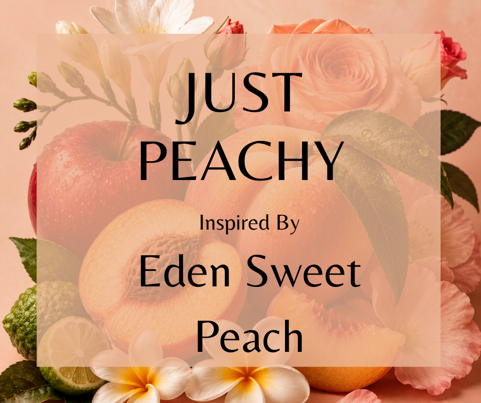 Just Peachy - Inspired by Kayali Eden Sweet Peach - Bright, sweet, and tangy peach teams up with crisp red apple and bergamot, refusing to play it safe. Nectarine crashes the party to amplify the fruit fest, while frangipani, freesia, and rose sneak in through the back door. Just when you think you've got it figured out, praline and oakmoss flip the script, dragging everything deeper. Vanilla, amber, and a warm musk ground the whole juicy affair, proving that fruit-forward doesn't have to mean one-dimension