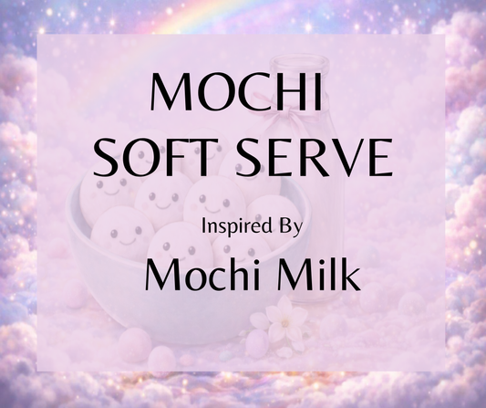 Mochi Soft Serve inspired by DedCool Mochi Milk. Rice milk, marshmallow, vanilla, peach, and soft woods create a creamy, comforting fragrance. Available in Perfume Oil, Body Spray, Body Oil & Lotion. Dupe Type Clone
