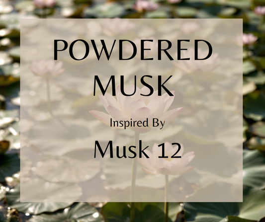 Powdered Musk inspired by Kayali Musk 12. Soft musk, lotus flower, vanilla, and sandalwood create a clean, comforting fragrance. Available in Perfume Oil, Body Spray, Body Oil & Lotion. Dupe Type Clone