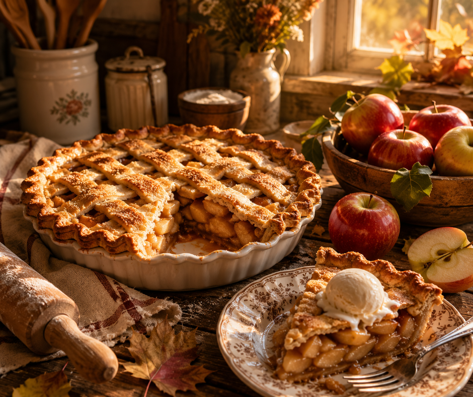 Warm baked apples, cinnamon, buttery pie crust, and soft vanilla come together in Granny's Apple Pie, a comforting autumn fragrance inspired by homemade pie fresh from the oven. Available in Perfume Oil, Body Spray, Body Oil & Lotion