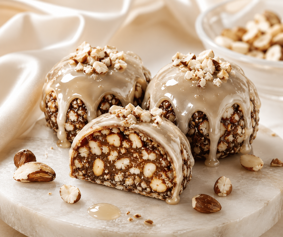 Honey Glazed Pralines blends sweet honey, buttery praline, creamy caramel, toasted hazelnut, Brazil nut, tonka bean, musk, and a hint of salt. Available in Perfume Oil, Body Spray, Body Oil & Lotion
