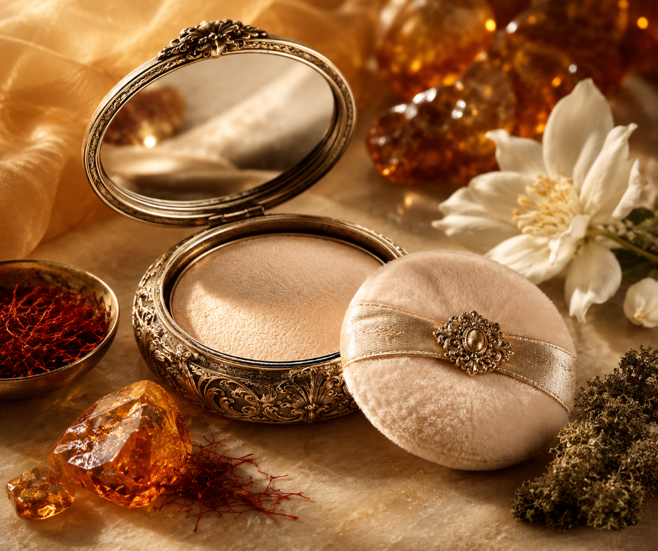 Saffron Skin - Blends warm saffron, jasmine, amber, soft musk, creamy vanilla, and oakmoss into a smooth, sensual fragrance with a warm, lingering finish. Available in Perfume Oil, Body Spray, Body Oil & Lotion