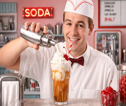SODA JERK - Inspired by BBW Caramel Cream Soda - Picture yourself at a vintage soda fountain where nostalgia meets pure bliss. Crisp, bubbly notes of caramel and sugar dance across your senses like a mischievous wink, while creamy vanilla giggles softly in the background Perfume oil, Body Oil, Body Spray, Lotion