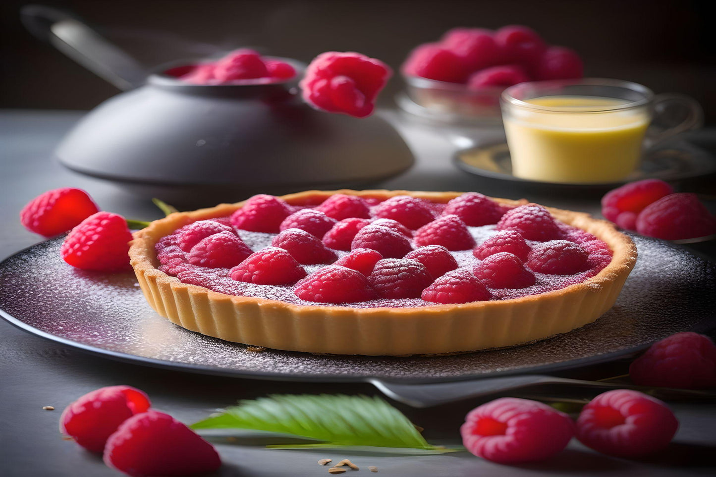 Raspberry Custard Tart