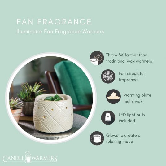 Geometric Illuminaire Fan Fragrance Wax Warmer