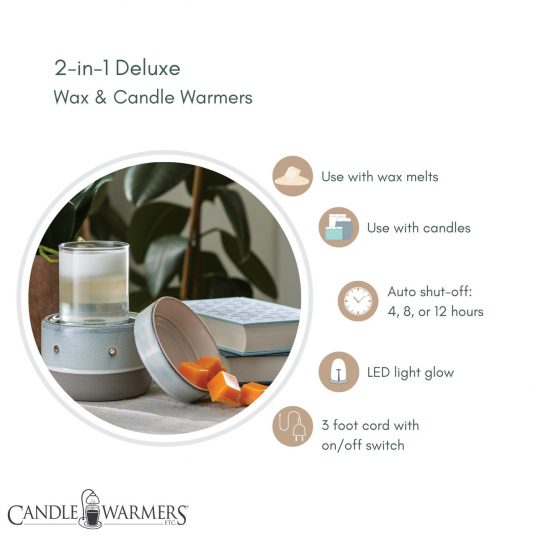 Glazed Concrete 2 in 1 Deluxe Wax Melt & Candle Warmer