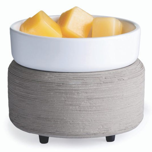 Grey Texture 2 in 1 Wax Melt & Candle Warmer