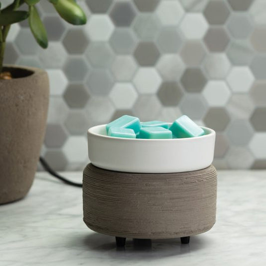 Grey Texture 2 in 1 Wax Melt & Candle Warmer