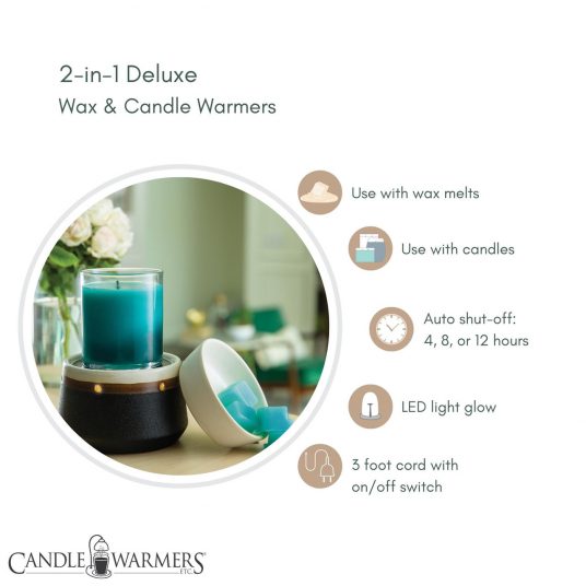 Ironstone 2 in 1 Deluxe Wax Melt & Candle Warmer