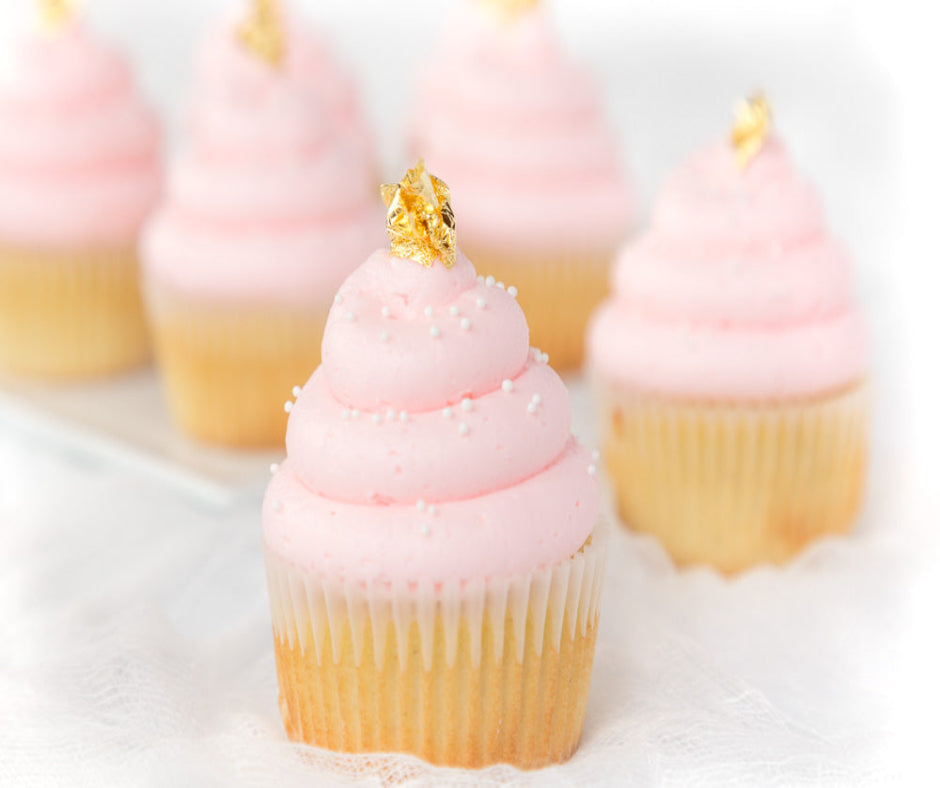 CUPCAKE BAKERY - Sweet and slightly fruity buttercream notes are expertly paired with the creamy and fluffy vanilla cake undertones. You'll also savor the delectable hints of toffee and chocolate that add a rich and buttery finish to every bite.  Available in Perfume Oil, Body Spray, Body Oil & Lotion