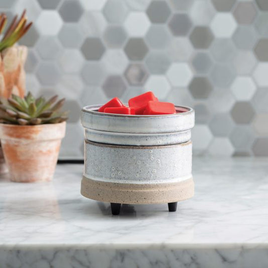 Rustic White 2 in 1 Wax Melt & Candle Warmer