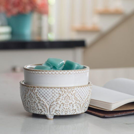 Vintage White 2 in 1 Wax Melt & Candle Warmer
